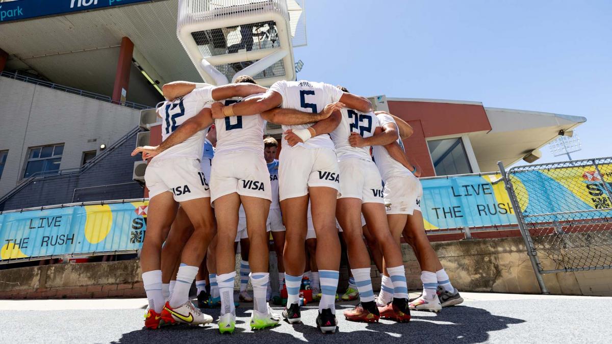 Los Pumas 7s jugarn ante Irlanda en una de las semifinales del Seven de Perth en Australia Foto lospumas7arg