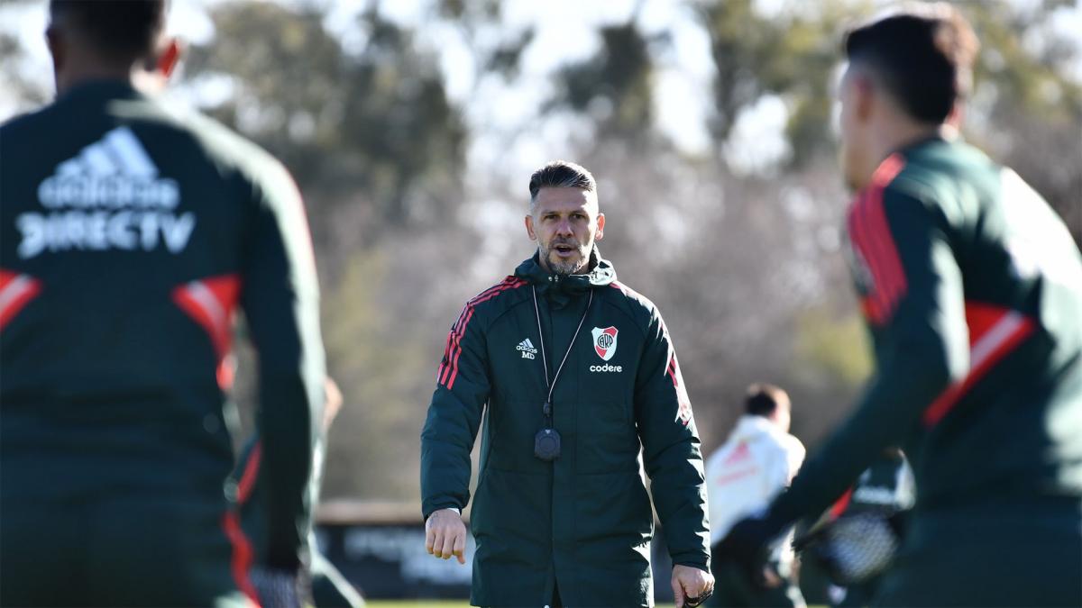 Demichelis en el entrenamiento Foto X RiverPlate