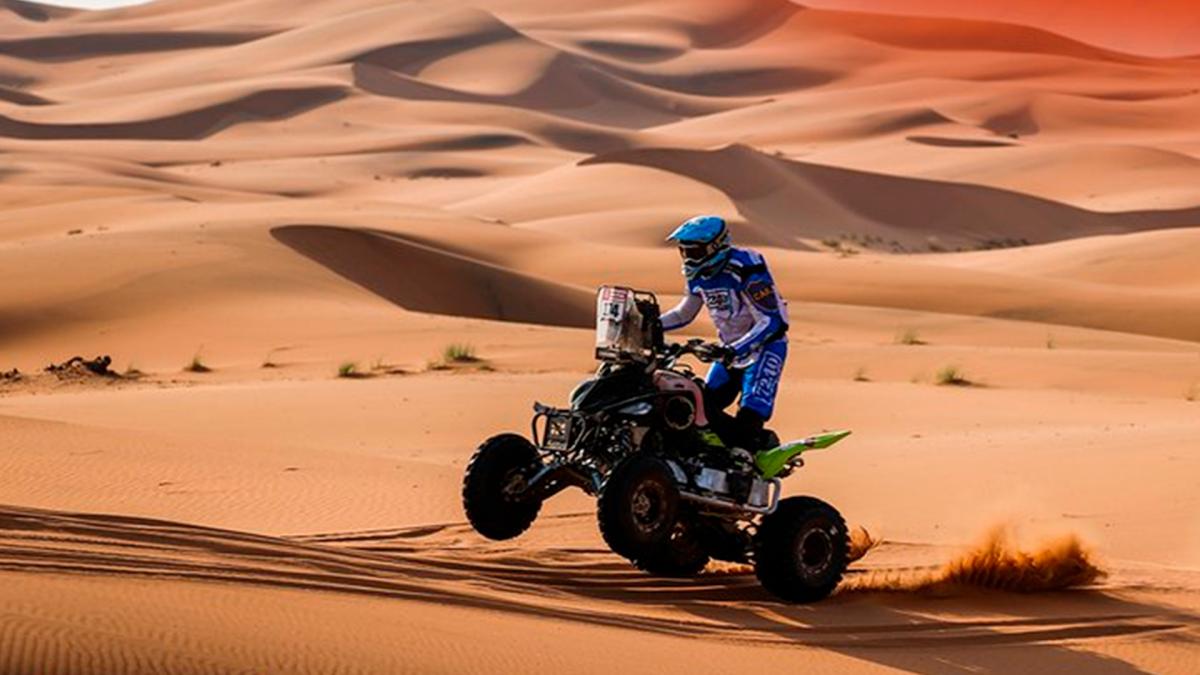 Andjar se ubica como lder en la general de quads Foto X Dakar 