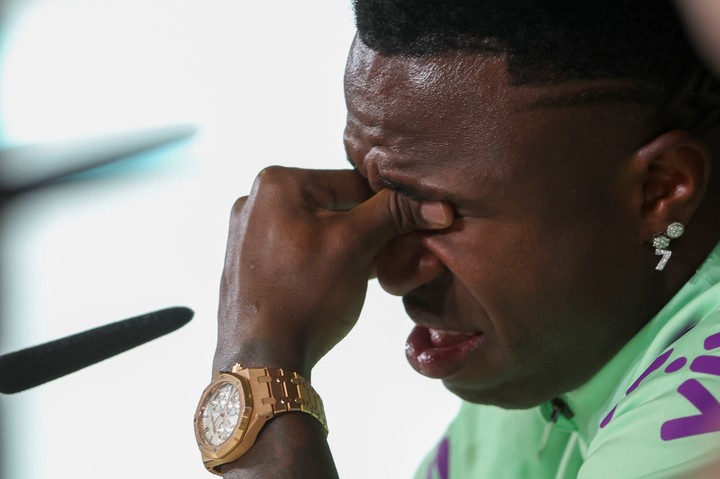 Vinicius se prepara para enfrentar a España en Madrid, contra un público que le resultó hostil en más de una ocasión. Foto: EFE/ Kiko Huesca.