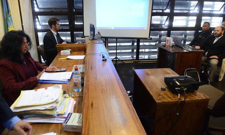 Juicio de Villa por violencia de género. Foto: Luciano Thieberger.