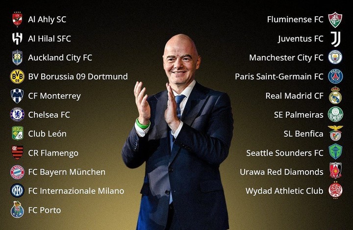 La imagen que Gianni Infantino compartió en sus redes sociales para darle la bienvenida a los clasificados al Mundial de Clubes 2025.