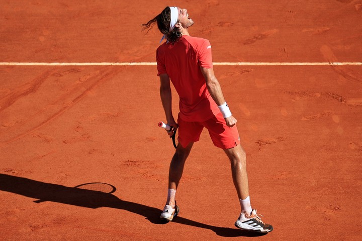 La alegría de Stefanos Tsitsipas. Foto  Valery HACHE / AFP