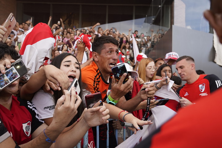 Locura de los hinchas de River en Córdoba. Foto: Maxi Failla. 