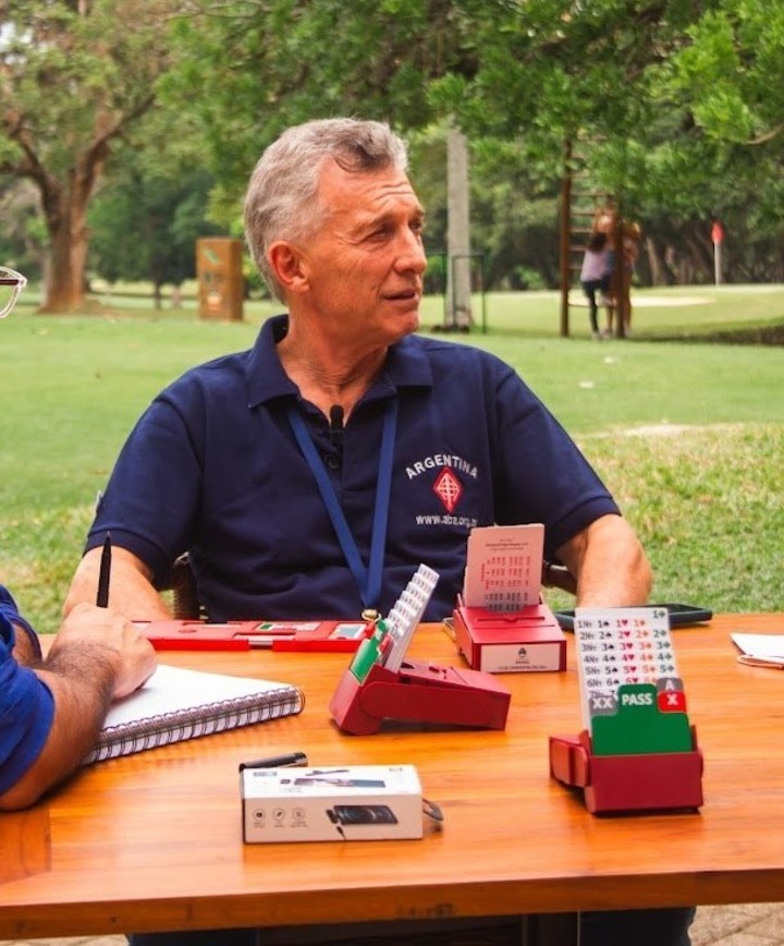 Mauricio Macri tuvo una destacada participación en el Campeonato Sudamericano de Bridge que se desarrolló en Cali. Foto: Confederación Sudamericana de Bridge.