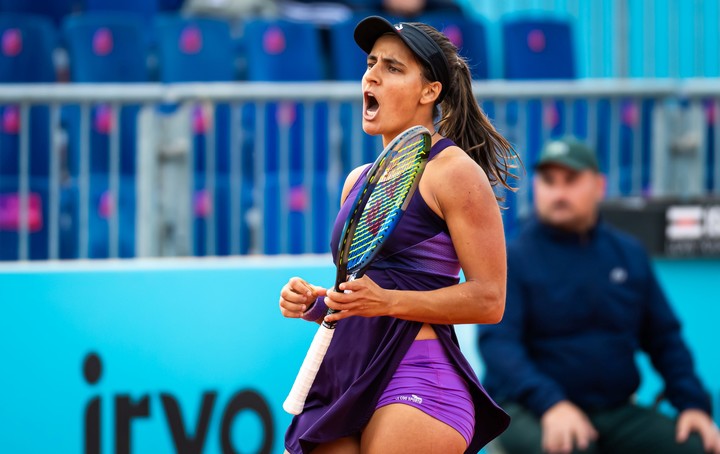 Lourdes Carlé en el WTA 1000 de Madrid. Foto Twitter