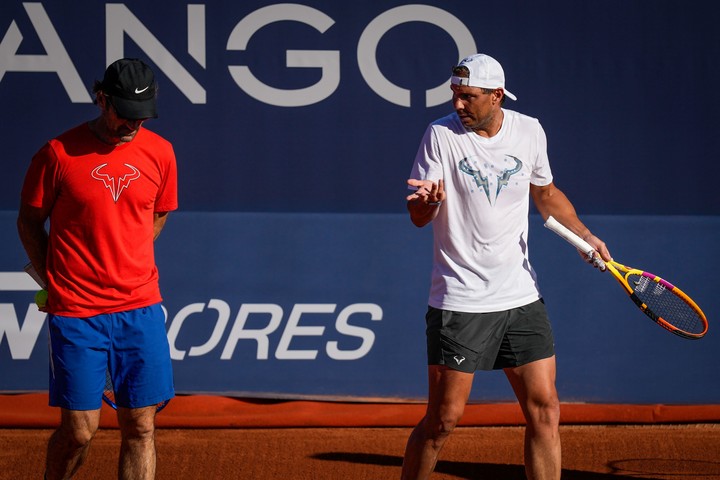 Nadal se entrena en Barcelona desde el miércoles. EFE/ Enric Fontcuberta.