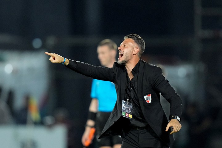 Martín Demichelis, DT de River. Foto: AP