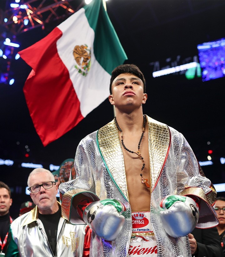 Jaime Munguía será el primer mexicano al que Saúl Álvarez enfrentará en siete años. Foto: Golden Boy Promotions.