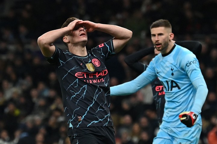 El City no le ha podido ganar al Tottenham en su nuevo estadio. Foto: AFP.