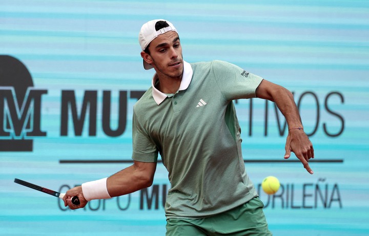 Cerúndolo jugó un gran tenis en Madrid, donde bajó a Zvevre, quinto del mundo. Foto Thomas COEX / AFP