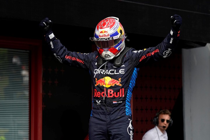 Verstappen tras la victoria en Imola