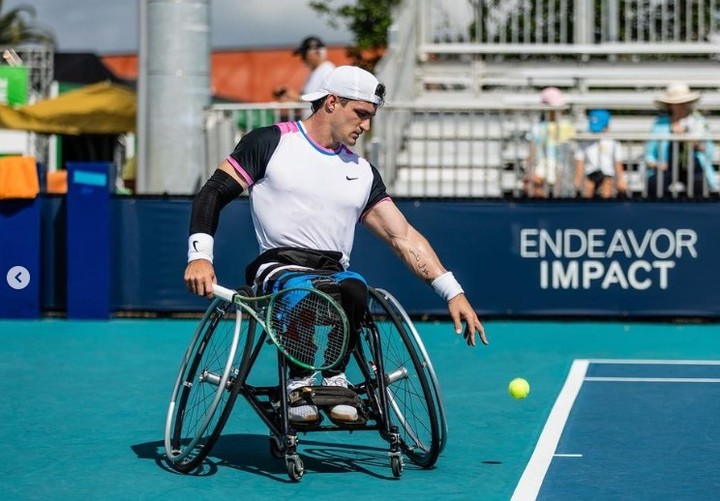 Gustavo Fernández, tenista argentino de silla de ruedas. Foto: @gustifernandez4