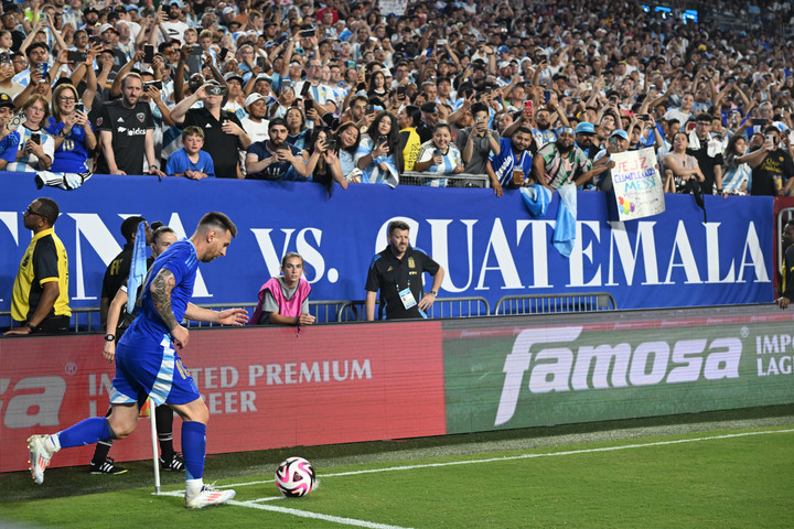 Lionel Messi en el último amistoso de la Selección Argentina. Foto: archivo.