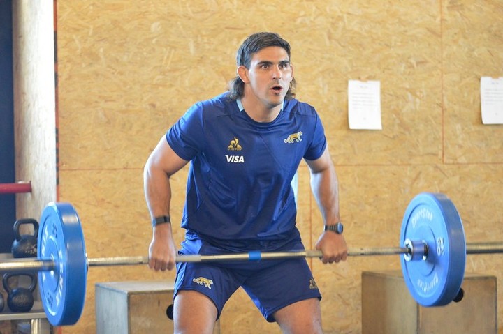 Matera en un entrenamiento en Mendoza, antes del primer partido ante Francia.