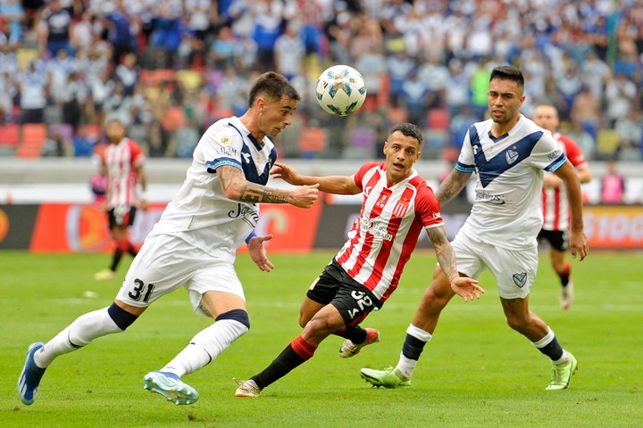 Gómez, en la final ante Estudiantes. (AFP)