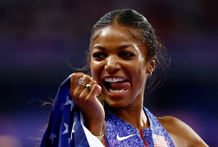 Gabrielle Thomas, de Estados Unidos. Foto: REUTERS/Sarah Meyssonnier