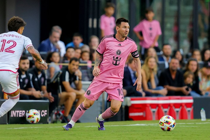 El último partido de Lionel Messi con Inter Miami fue el 1 de junio ante St. Louis City. Foto: Chris Arjoon / AFP.