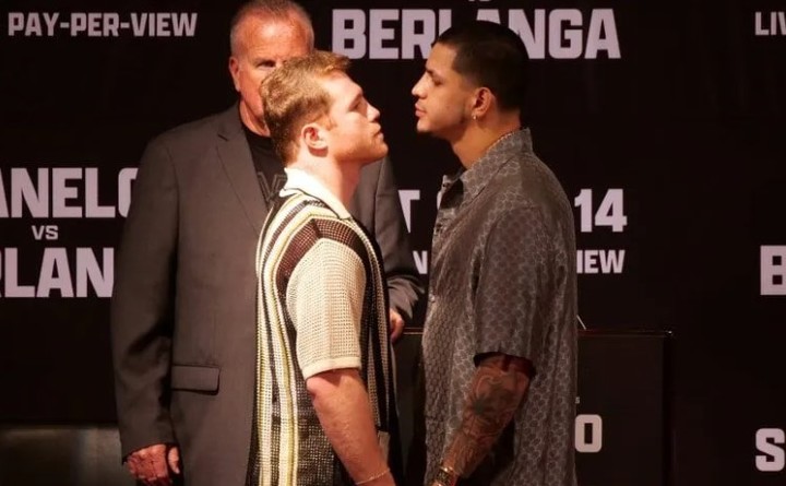 Saul Canelo Alvarez y Edgar Berlanga.