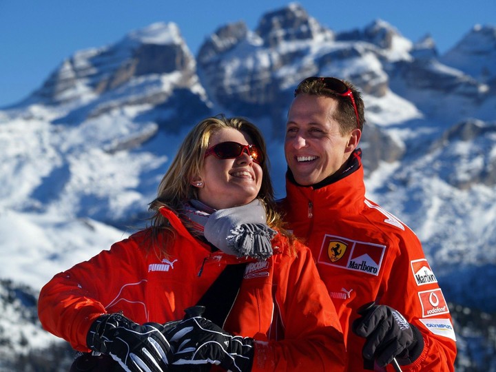 Los Shcumacher en la montaña, una de sus pasiones. 
Foto: EFE