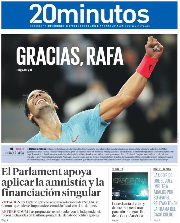 Rafael Nadal se retira del tenis.