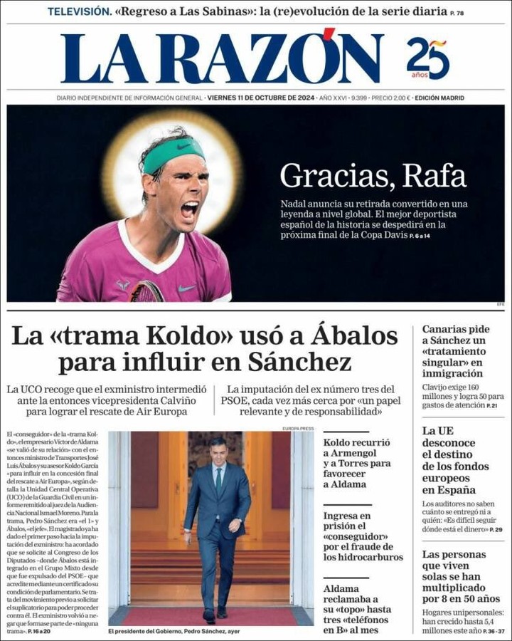 Rafael Nadal se retira del tenis.