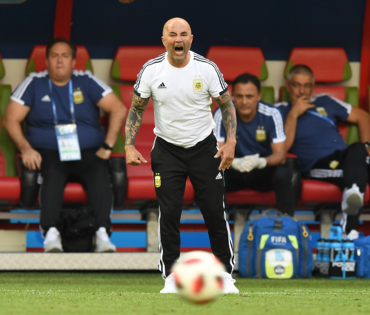 Jorge Sampaoli durante el Mundial de Rusia 2018. Foto: JUANO TESONE