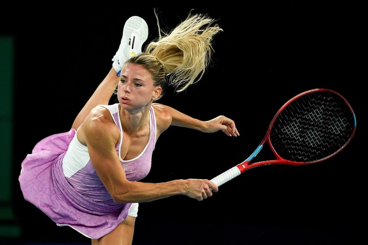 Giorgi en plena competencia en el Australian Open. Foto AP.