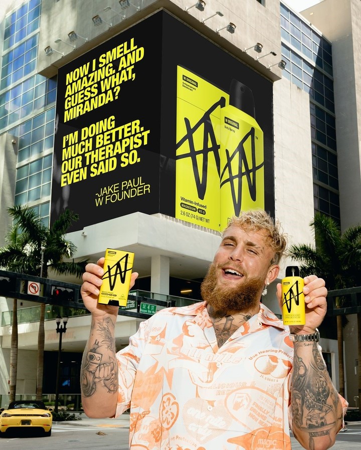 Jake Paul es copropietario de W, una empresa que comercializa productos de cuidado corporal. Foto: Instagram @itscalledw.