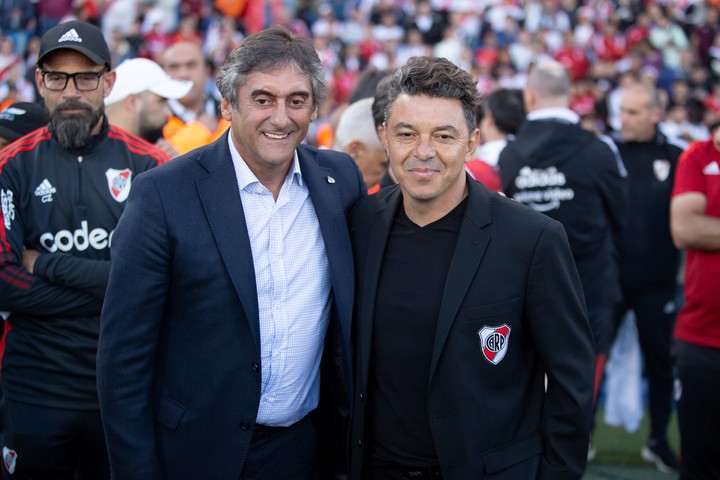 Marcelo Gallardo el día de su último partido del primer ciclo como DT de River. Foto: EFE/ Nicolás Rios