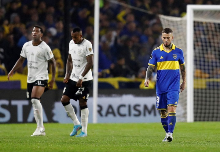 El último enfrentamiento entre Boca y Corinthians por Copa Libertadores. (REUTERS/Agustin Marcarian)