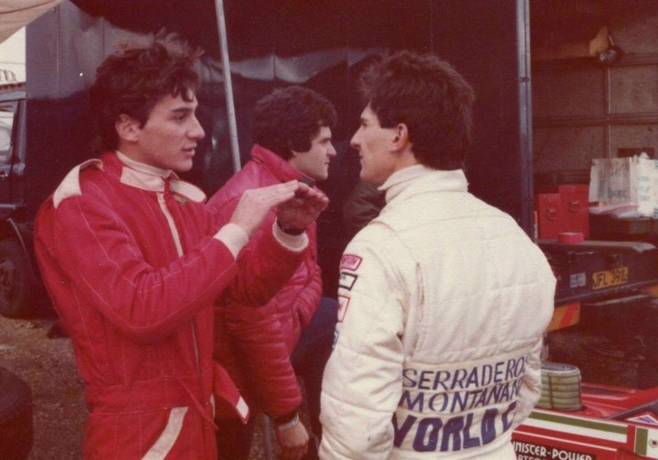 Ayrton Senna y Enrique Mansilla en Fórmula Ford 1600 | Foto: Archivo personal Enrique Mansilla