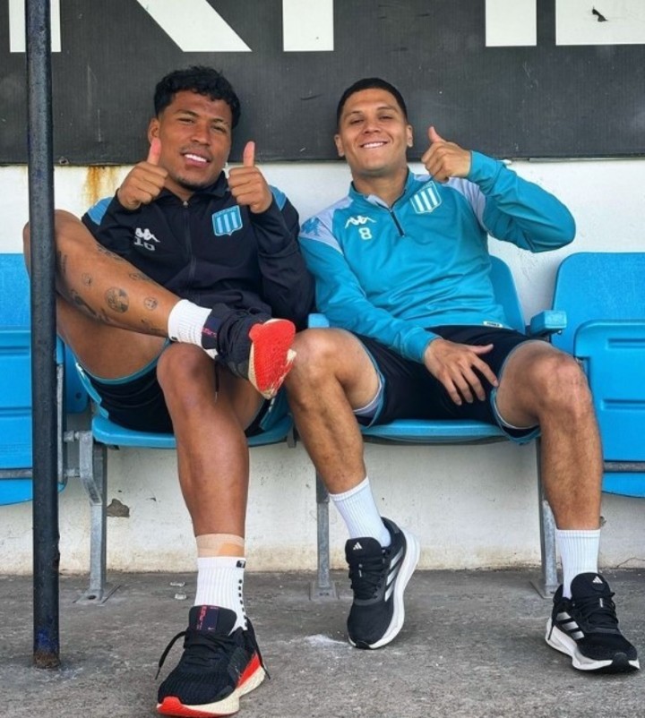 Roger Martínez y Juan Fernando Quintero, los colombianos de Racing.