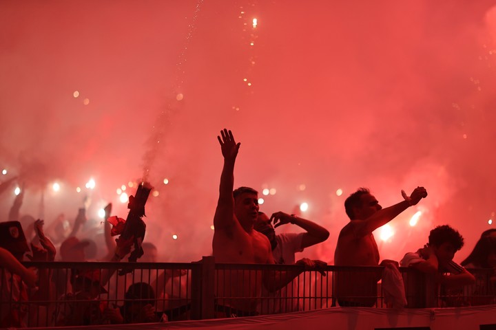 River, multa y castigo a los hinchas: se pierden el debut de la Libertadores 2025. Foto: EFE/ Juan Ignacio Roncoroni.