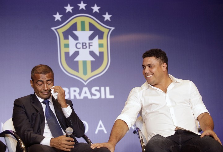 Dos mitos: Ronaldo y Romario, brillaron en la verdeamarela.
Foto: Reuter