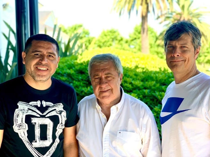 Juan Román Riquelme, Jorge Amor Ameal y Mario Pergolini.