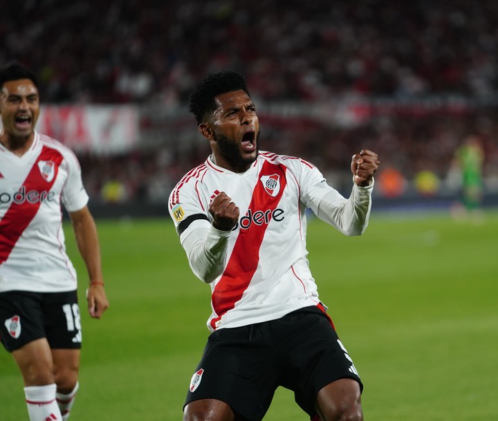 Miguel Borja, el 9 de River bajó su porcentaje de goles.
Foto: Marcelo Carroll