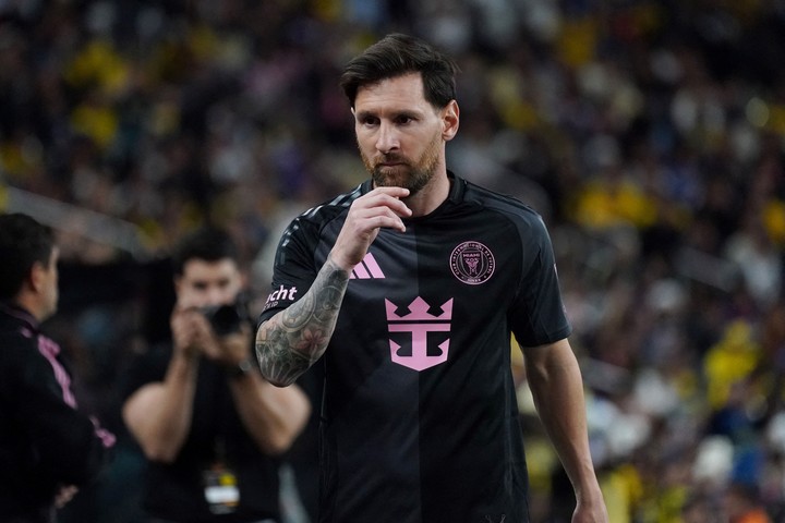 Lionel Messi tuvo su estreno 2025 contra América de México, en Las Vegas. Foto: David Gonzales - Imagn Images.