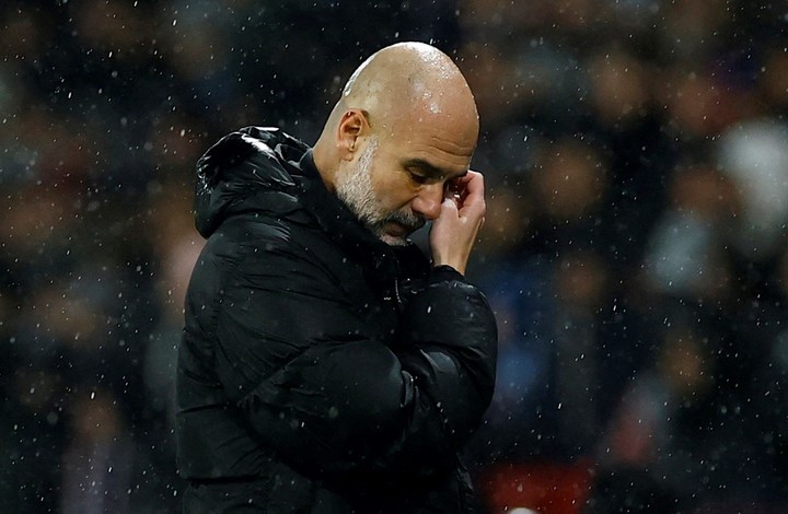 Pep Guardiola, en su peor momento como entrenador. Foto: REUTERS / Stephanie Lecocq.