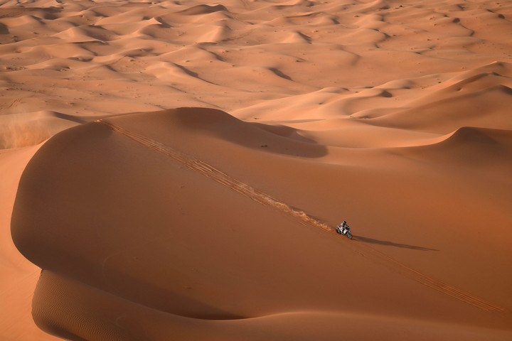 Un competidor en el "Empty Quarter". (AFP)