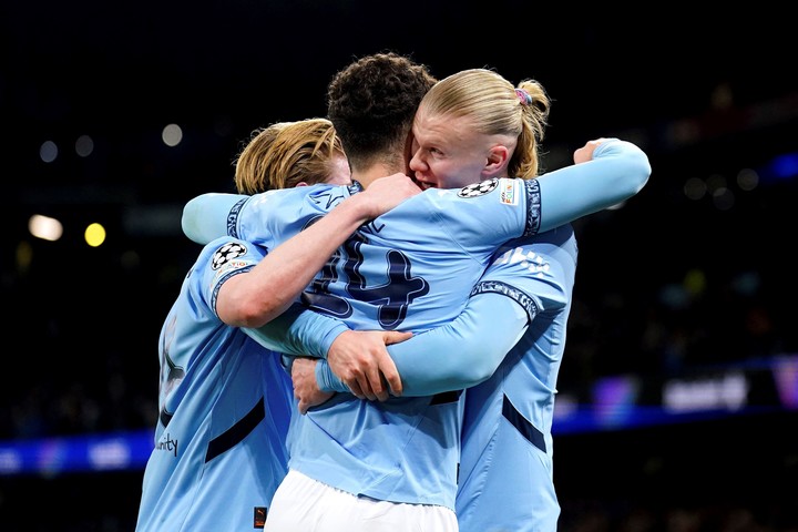 Manchester City se clasificó a los playoffs gracias a su victoria ante Brujas en la última fecha de la fase de liga. Foto: Mike Egerton / PA vía AP.