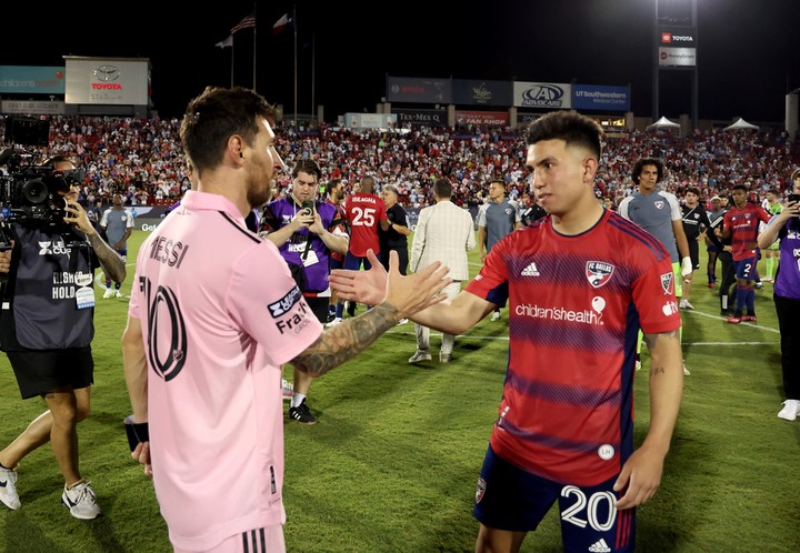 Alan Velasco enfrentó a Lionel Messi en la MLS. Foto: Kevin Jairaj/USA TODAY Sports