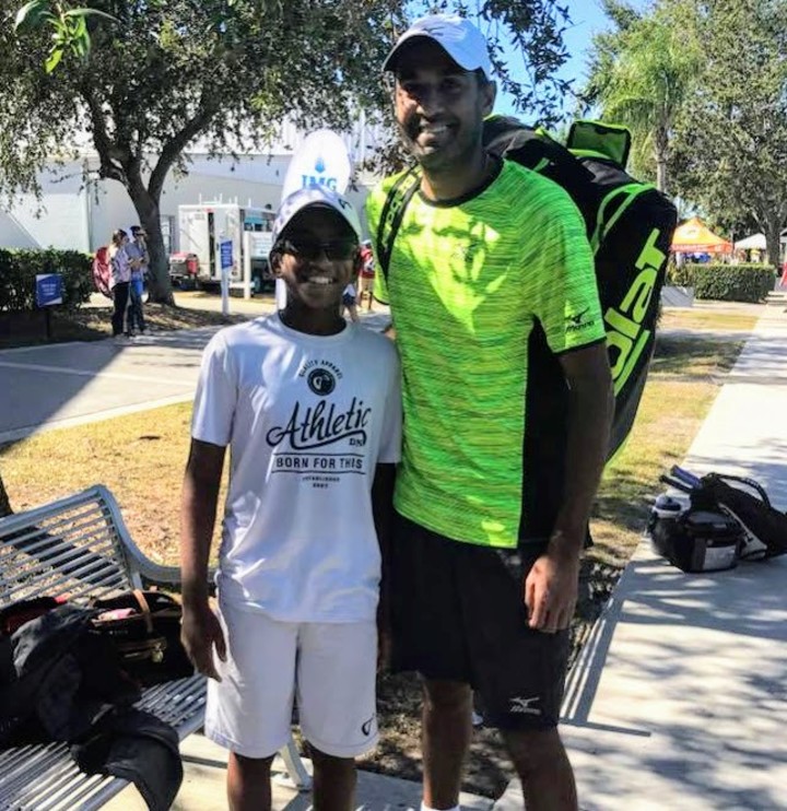 Basavareddy y Rajeev Ram, que se convirtió en su mentor. Foto ATP Tour/Bryan Smith