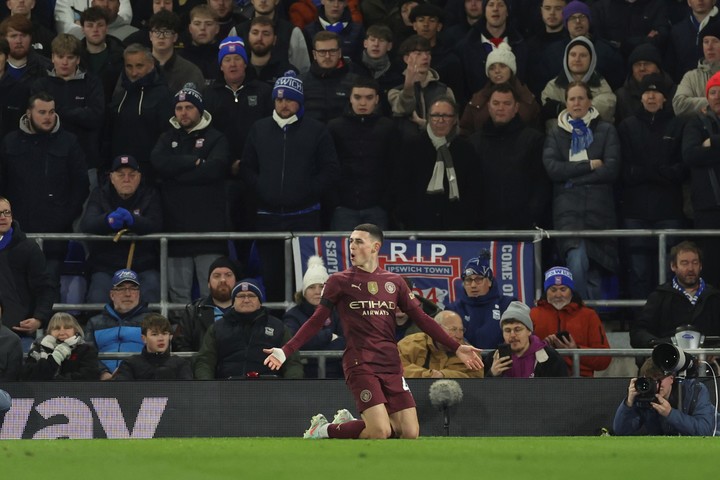 Phil Foden metió un doblete en la goleada. 
Foto: AP Photo