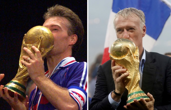 Junto a Mario Zagallo y Franz Beckenbauer, Deschamps es uno de los tres campeones del mundo como jugador y entrenador. Foto: REUTERS/Ian Waldie y Carl Recine