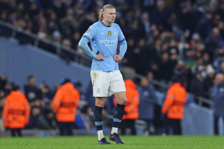 Erling Haaland le marcó por primera vez al Real Madrid pero no fue suficiente. Foto: AP Photo / Darren Staples.