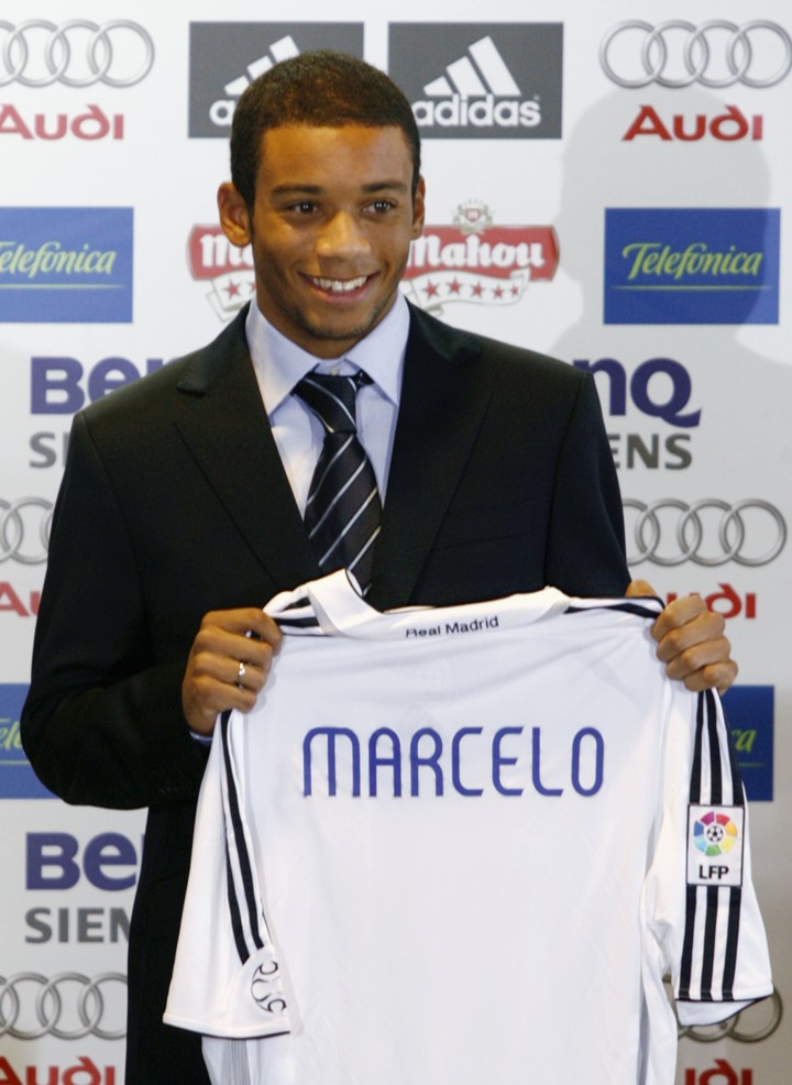 Marcelo en su llegada al Real Madrid, cuando tenía apenas 18 años.