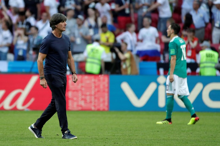 Joachim Löw después de que su equipo quedó afuera del Mundial de Rusia en 2018. 