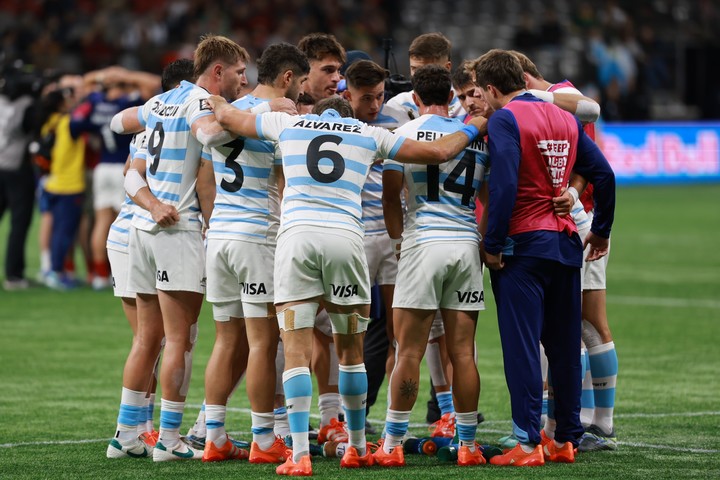 "Es un grupo espectacular y eso hace también al rendimiento dentro de la cancha", afirmó Mare. Foto Twitter Los Pumas 7's-@dayabay