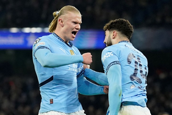 Erling Haaland y Josko Gvardiol, la conexión del gol en el City. Foto: AP Photo/Dave Thompson.